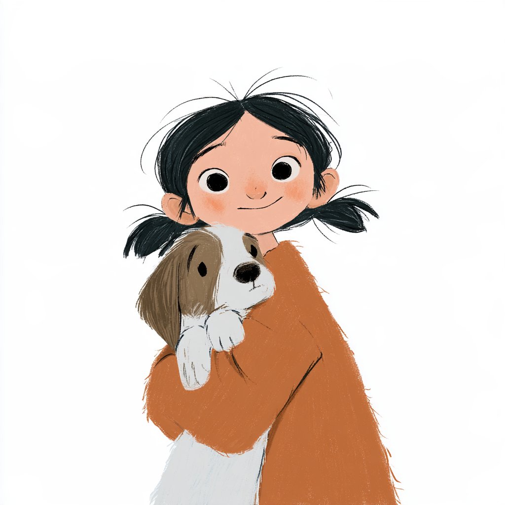 Image inspiration - A cute girl and a puppy